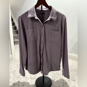Purplish Gray Button-Up Shirt and a Matching light blue! Size Small
